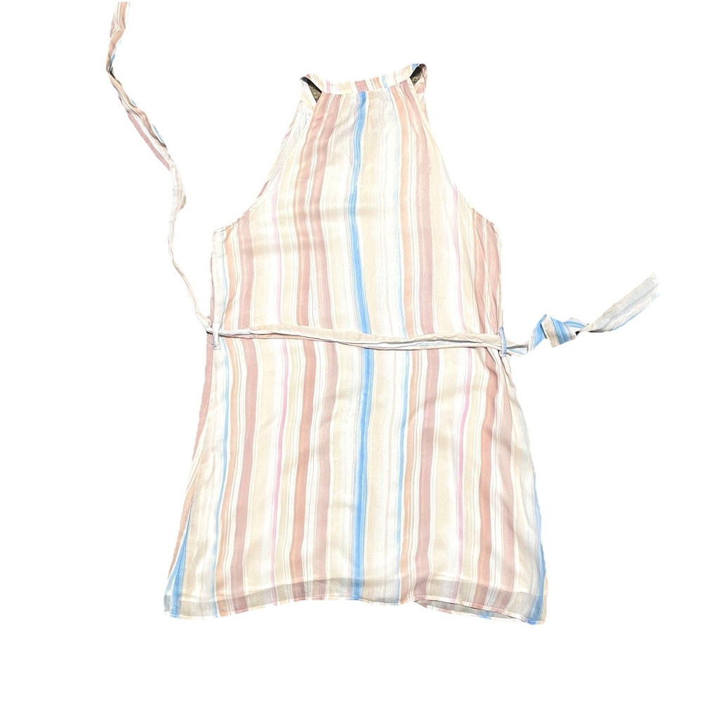 Bella Dahl Halter Mini Dress in Desert Horizon Stripe Size L‎ Beachy Coastal - Picture 9 of 15